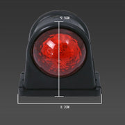 MK-249 10-30V 8LEDs Red And White Truck Round Side Light(Red White)