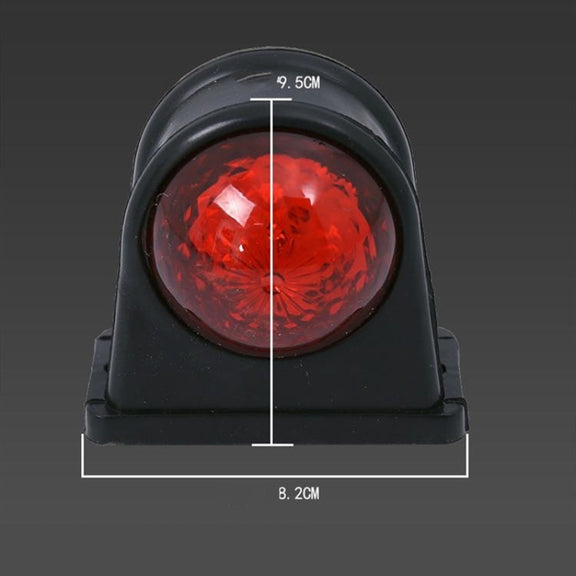 MK-249 10-30V 8LEDs Red And White Truck Round Side Light(Red White)