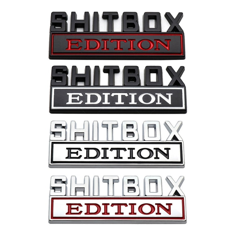 5pcs Car Body Rear Modification Badge Plate Label(Black Red)