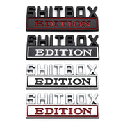 5pcs Car Body Rear Modification Badge Plate Label(Silver Red)