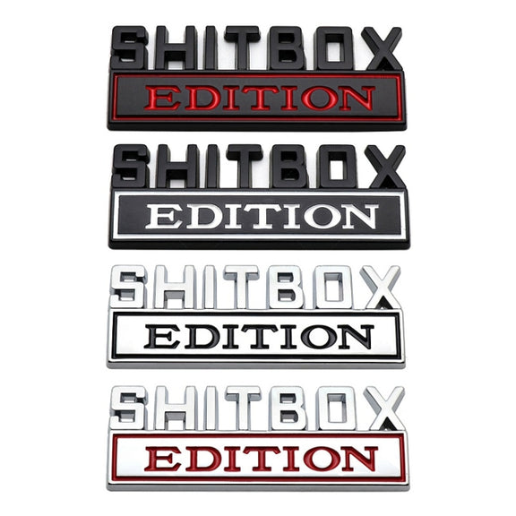 5pcs Car Body Rear Modification Badge Plate Label(Black Red)