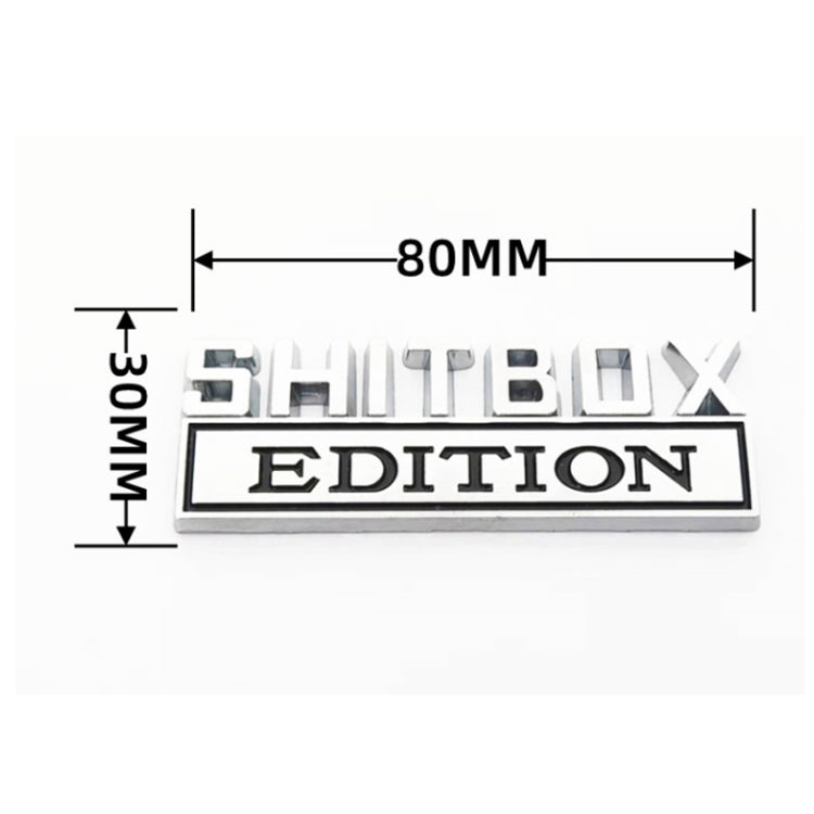 5pcs Car Body Rear Modification Badge Plate Label(Silver Black)
