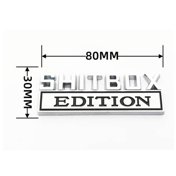5pcs Car Body Rear Modification Badge Plate Label(Silver Black)