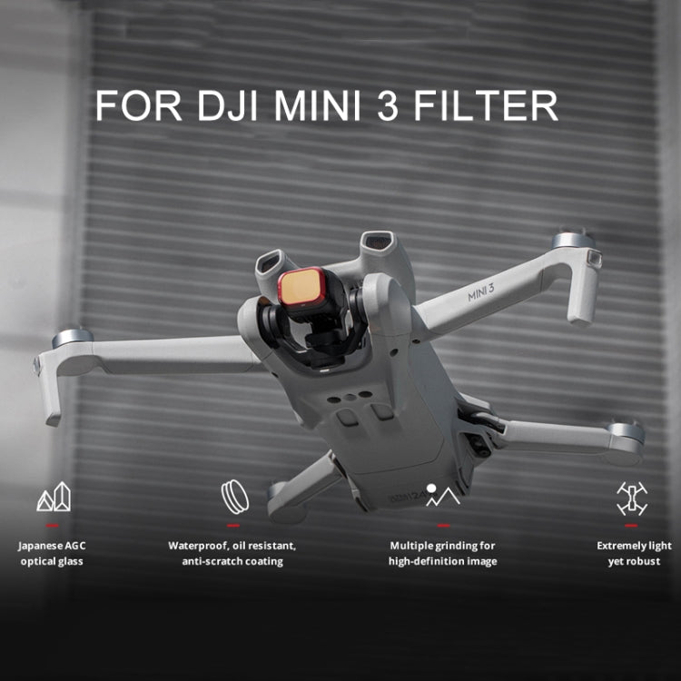 For DJI Mini 3 PGYTECH Filter Aluminum Alloy Drone Filter,Spec: UV