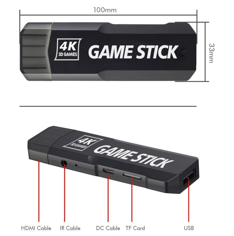 GD10 2.4G Wireless 4K HD TV Game Console PSP Game Box 32G Built-in 15,000 Games