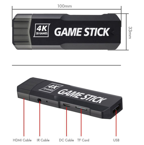 GD10 2.4G Wireless 4K HD TV Game Console PSP Game Box 32G Built-in 15,000 Games