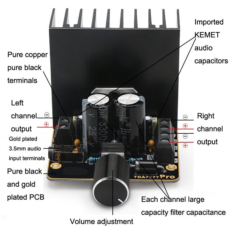 TDA7377 DIY Speaker Power Amplifier Module 12V Dual Channel Stereo 30Wx2 Car Power Amplifier Board