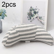 2pcs Children Neck Headrest Comfortable Shoulder Cover Car Neck Guard Pillow(Gray Stripe) - free shipping - PMC Jewellery - Order now!