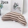 2pcs Children Neck Headrest Comfortable Shoulder Cover Car Neck Guard Pillow(Brown Stripe) - Seat Accessories by PMC Jewellery | Online Shopping South Africa | PMC Jewellery | Buy Now Pay Later Mobicred
