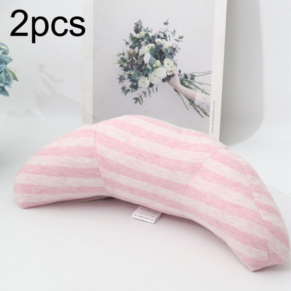 2pcs Children Neck Headrest Comfortable Shoulder Cover Car Neck Guard Pillow(Pink Stripe)