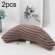 2pcs Children Neck Headrest Comfortable Shoulder Cover Car Neck Guard Pillow(Coffee Strip) - Seat Accessories by PMC Jewellery | Online Shopping South Africa | PMC Jewellery | Buy Now Pay Later Mobicred