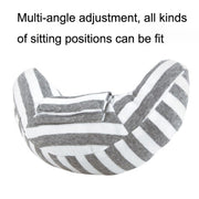 2pcs Children Neck Headrest Comfortable Shoulder Cover Car Neck Guard Pillow(Gray Stripe)