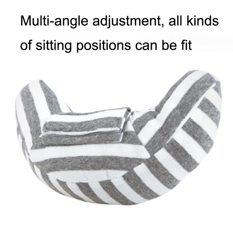 2pcs Children Neck Headrest Comfortable Shoulder Cover Car Neck Guard Pillow(Gray Stripe)