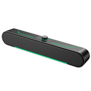 A39 LED Luminous HIFI Stereo Computer Speakers Long Gaming Wired Audio(Black)