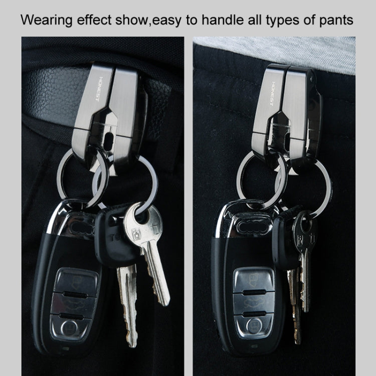 HONEST Metal Spring Clip Keychain Car Key Holder Waist Hanging Buckle(Golden)