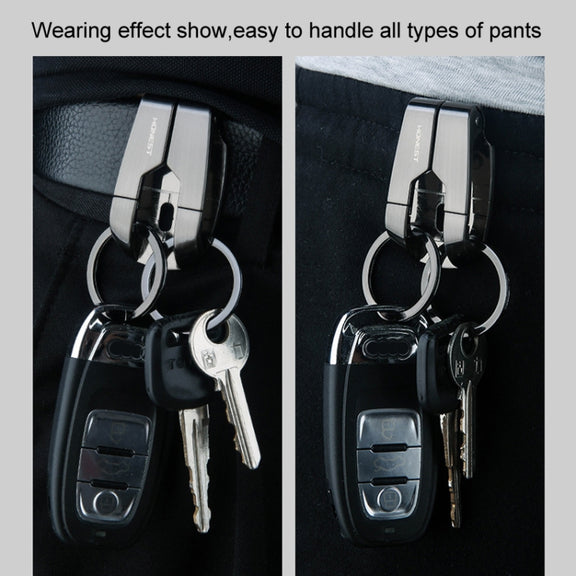HONEST Metal Spring Clip Keychain Car Key Holder Waist Hanging Buckle(Golden)