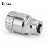 Mountain Bike Square Hole Removal Installation Shaft Sleeve(Silver)