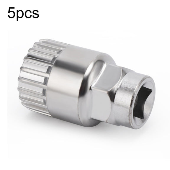 Mountain Bike Square Hole Removal Installation Shaft Sleeve(Silver)