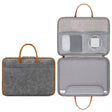 Baona Leather Fully Open Portable Waterproof Computer Bag, Size: 13/13.3 inches(Gray Brown) - 13.3 inch by Baona | Online Shopping South Africa | PMC TechLife | Buy Now Pay Later Mobicred