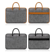 Baona Leather Fully Open Portable Water-resistant Computer Bag, Size: 13/13.3 inches(Gray Black)