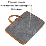 Baona Leather Fully Open Portable Water-resistant Computer Bag, Size: 15/15.6/16 inches(Gray Brown)
