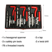 88 in 1 Car Screw Thread Repair Spark Plug Tapping Tool Tapper Tap Gripper Kit