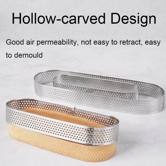 BN1006 Stainless Steel Mousse Circle Thickened Perforated Cake Mold DIY Baking Tools, Specification: Round 3.5 inches