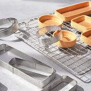 BN1006 Stainless Steel Mousse Circle Thickened Perforated Cake Mold DIY Baking Tools, Specification: Rectangle 4.7 inches