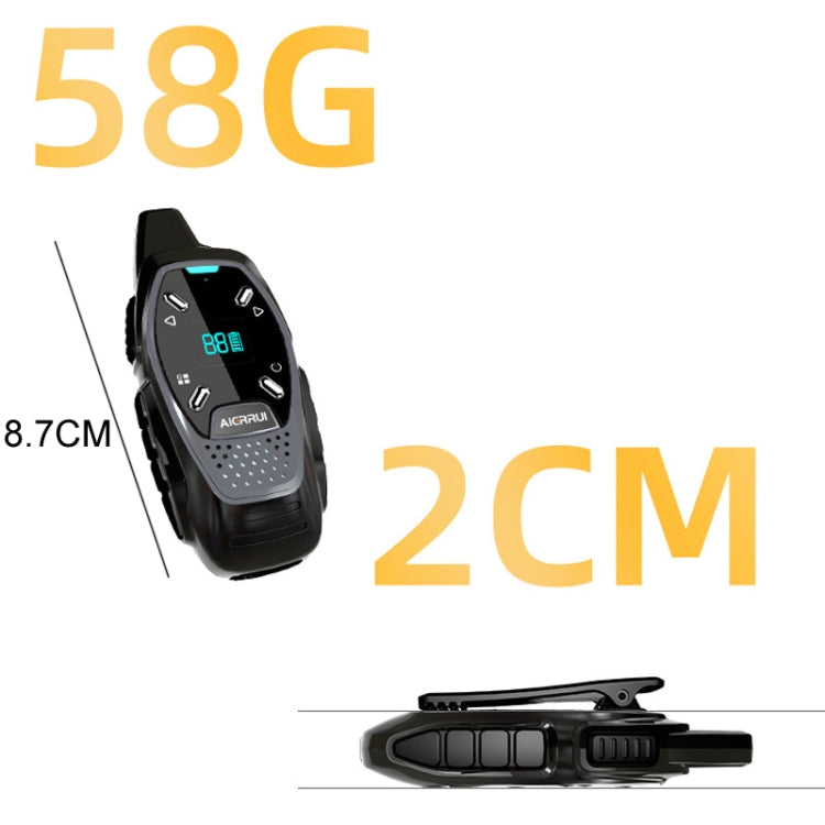 LED Display USB Charging Wireless Handheld Small Mini Walkie Talkie(Red)