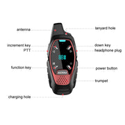 LED Display USB Charging Wireless Handheld Small Mini Walkie Talkie(Grey)