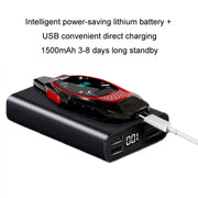 LED Display USB Charging Wireless Handheld Small Mini Walkie Talkie(Blue)