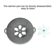 Silicone Flower Spill-proof Pot Lid Rotatable Pot Lid Kitchen Gadget, Size: 23cm Small Yellow