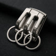 HONEST 3-ring Car Keychain Waist-hanging Anti-loss Keychain For Men(Gray) - Key Rings by HONEST | Online Shopping South Africa | PMC Jewellery | Buy Now Pay Later Mobicred