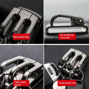 HONEST 3-ring Car Keychain Waist-hanging Anti-loss Keychain For Men(Gray)