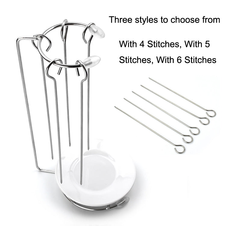 Stainless Steel Kebab Barbecue Hanging Rack Thick Skewers String Incense Stand With 4 Stitches