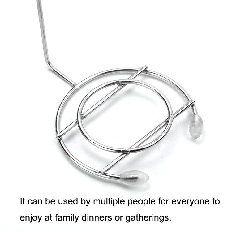 Stainless Steel Kebab Barbecue Hanging Rack Thick Skewers String Incense Stand With 4 Stitches