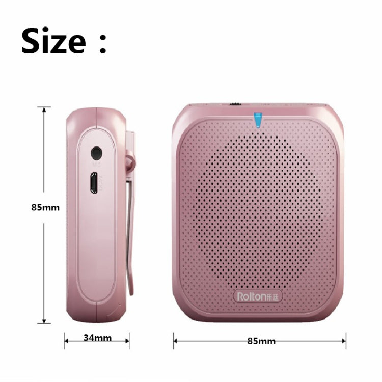 Rolton K400 Mini Audio Speaker Megaphone Voice Amplifier  Support FM Radio TF MP3(White)