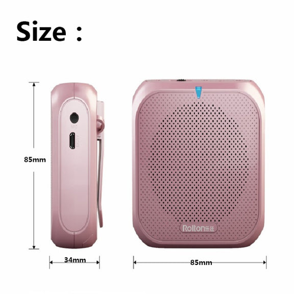 Rolton K400 Mini Audio Speaker Megaphone Voice Amplifier  Support FM Radio TF MP3(White)