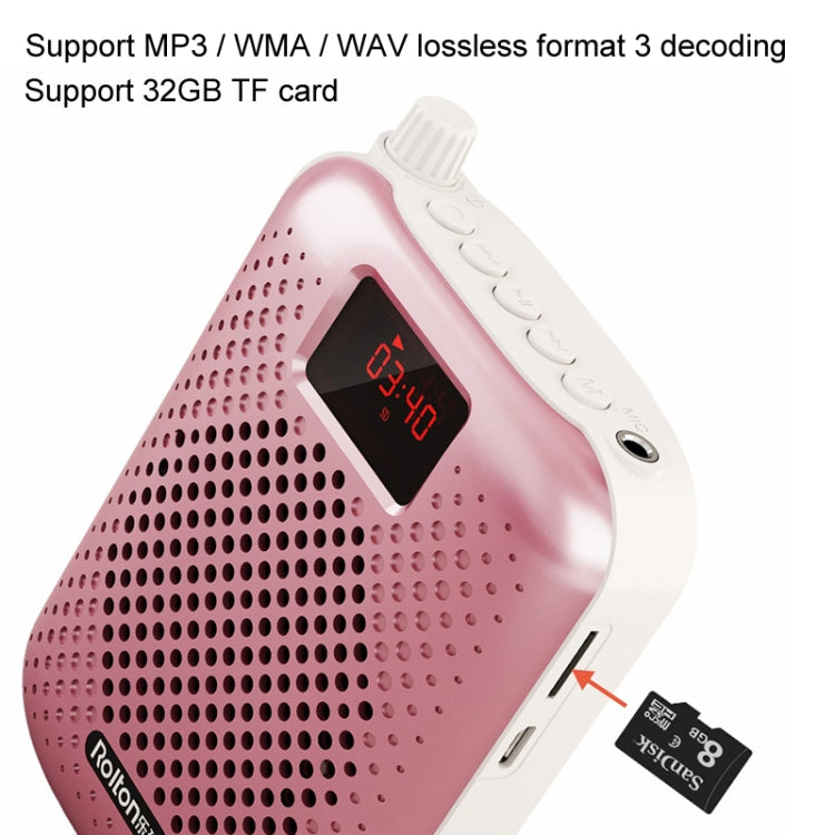 Rolton K500 Bluetooth Audio Speaker Megaphone Voice Amplifier Support FM TF Recording(Blue)