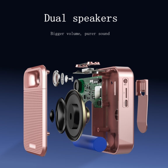 Rolton  K700 Bluetooth Dual-speaker Audio Speaker Megaphone Voice Amplifier(Rose Gold)