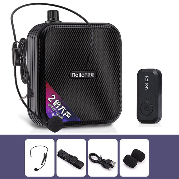 Rolton K600  7.4V Bluetooth Wireless Audio Speaker Megaphone Voice Amplifier With Transmitter(Black)