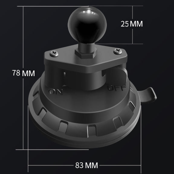 Car Windshield Dashboard Phone Holder Ball Head Suction Cup Base(Black)