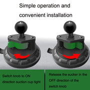 Car Windshield Dashboard Phone Holder Ball Head Suction Cup Base(Black)