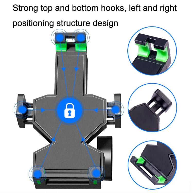 A04 Metal Motorcycle Mobile Phone Navigation Bracket Bicycle Frame Multifunctional Car Fixed Clamp(M8 Ball Header Installation Model)