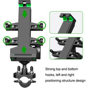 A02 Motorcycle Mobile Phone Navigation Bracket Car Riding Anti-shock Aluminum Alloy Rack(M8 Ball Header Installation Model)