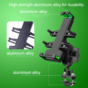 A02 Motorcycle Mobile Phone Navigation Bracket Car Riding Anti-shock Aluminum Alloy Rack(Rearview Mirror Model)