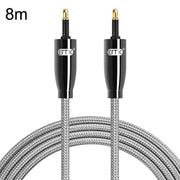 EMK QH4.0 Mini Toslink 3.5mm Interface SPDIF Audio Fiber Optical, Length: 8m(Black)