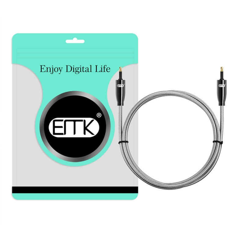 EMK QH4.0 Mini Toslink 3.5mm Interface SPDIF Audio Fiber Optical, Length: 10m(Black)
