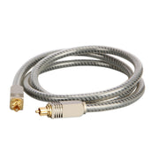 EMK YL/B Audio Digital Optical Fiber Cable Square To Square Audio Connection Cable, Length: 8m(Transparent Gray)