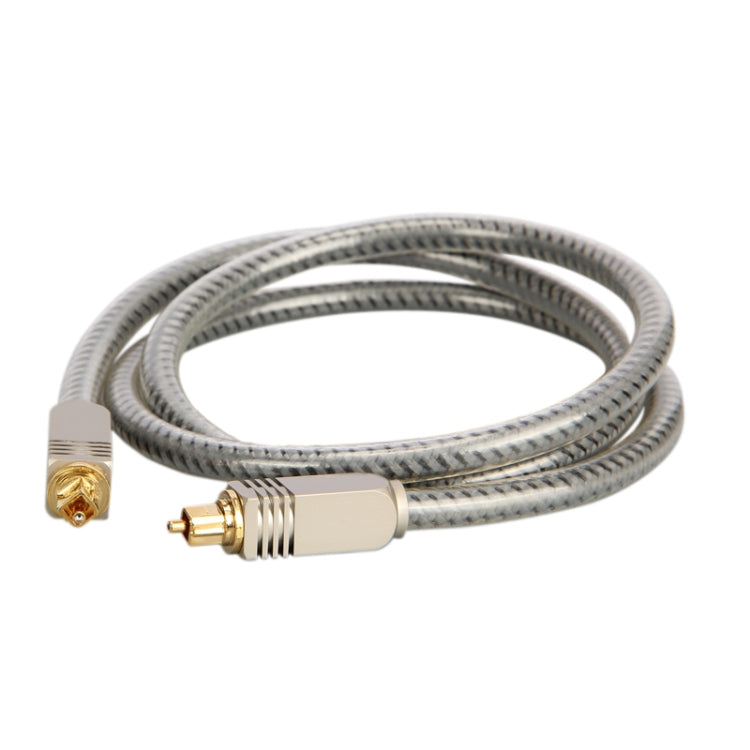 EMK YL/B Audio Digital Optical Fiber Cable Square To Square Audio Connection Cable, Length: 20m(Transparent Gray)